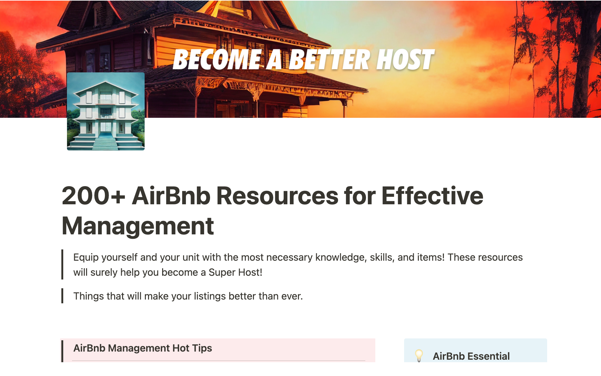 200+ Useful AirBnb Resourcesのテンプレートのプレビュー