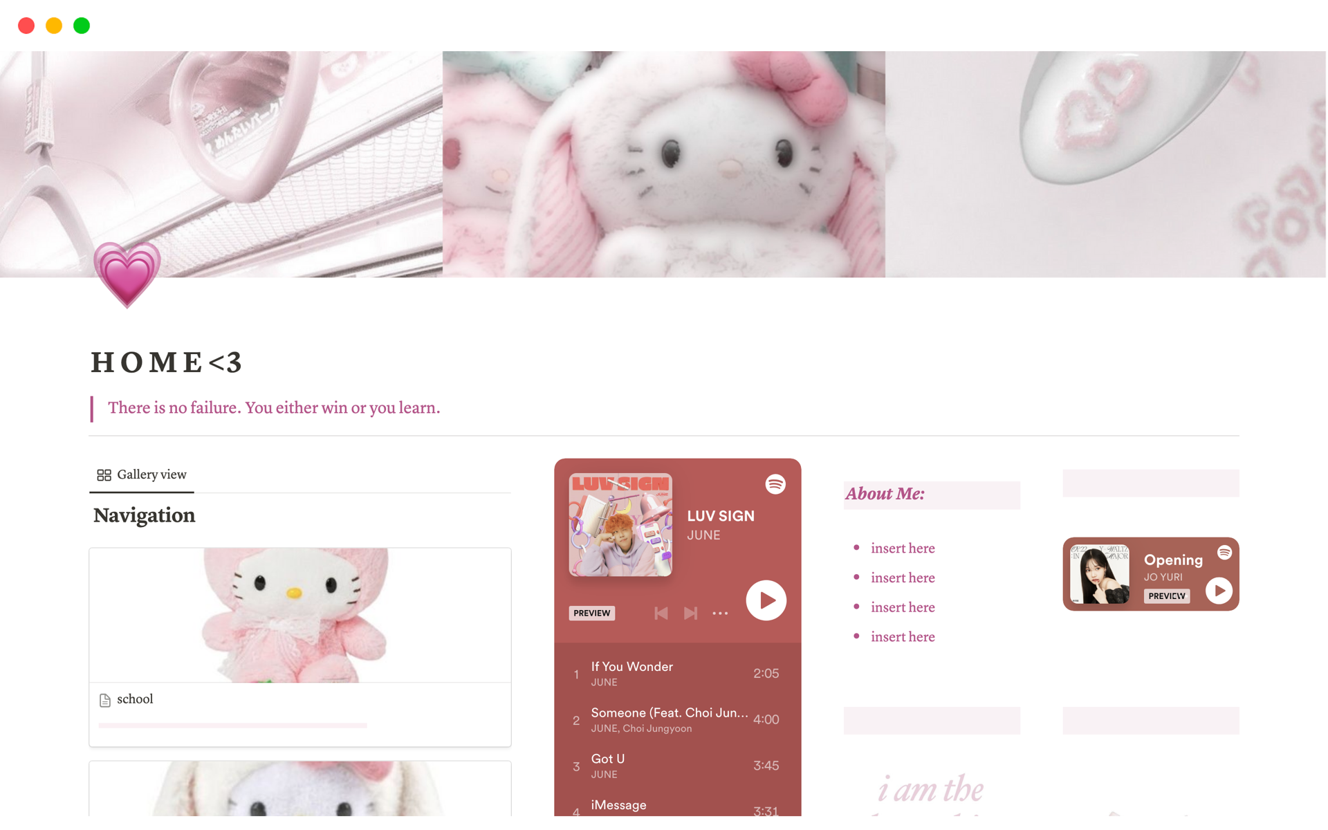 A template preview for Hello Kitty Life Planner