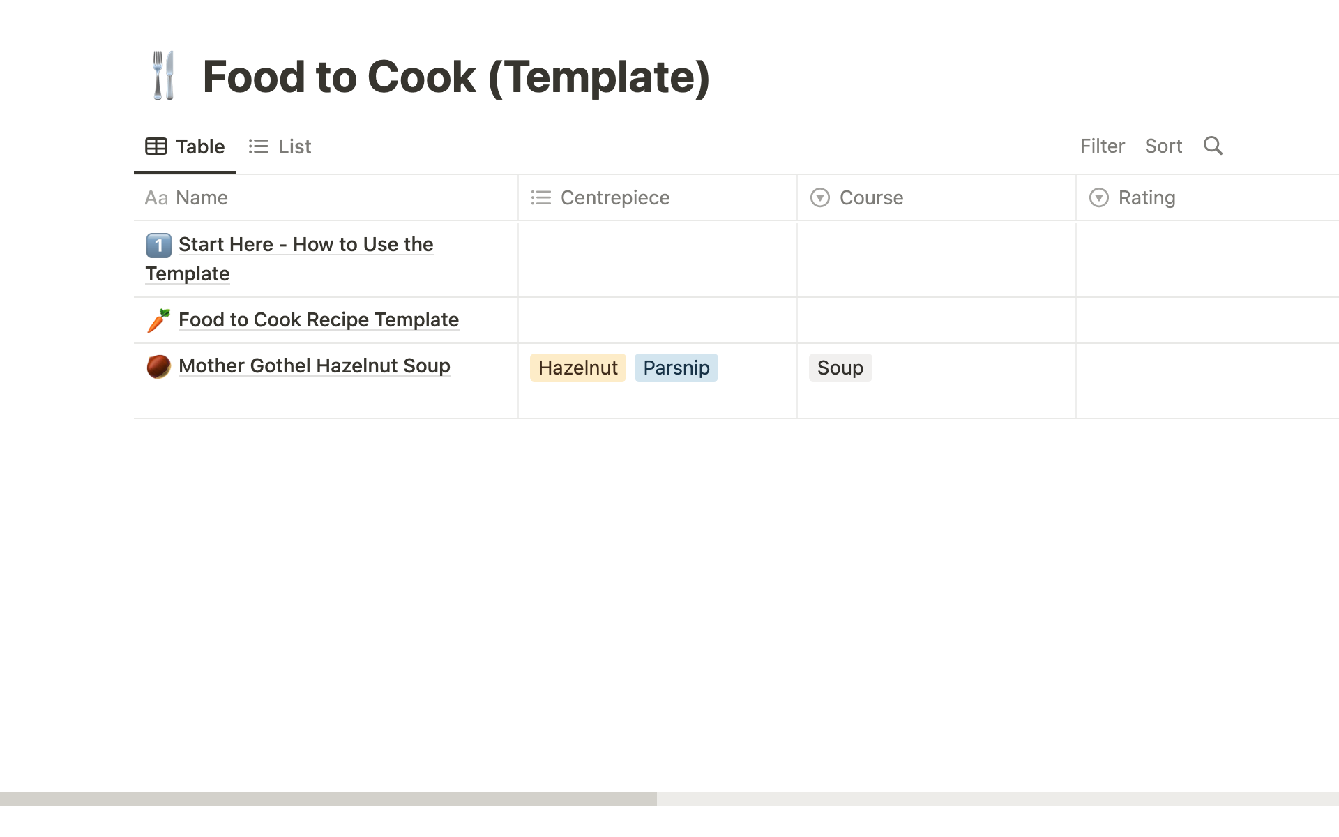 Eine Vorlagenvorschau für Recipe Catalogue - Food to Cook!