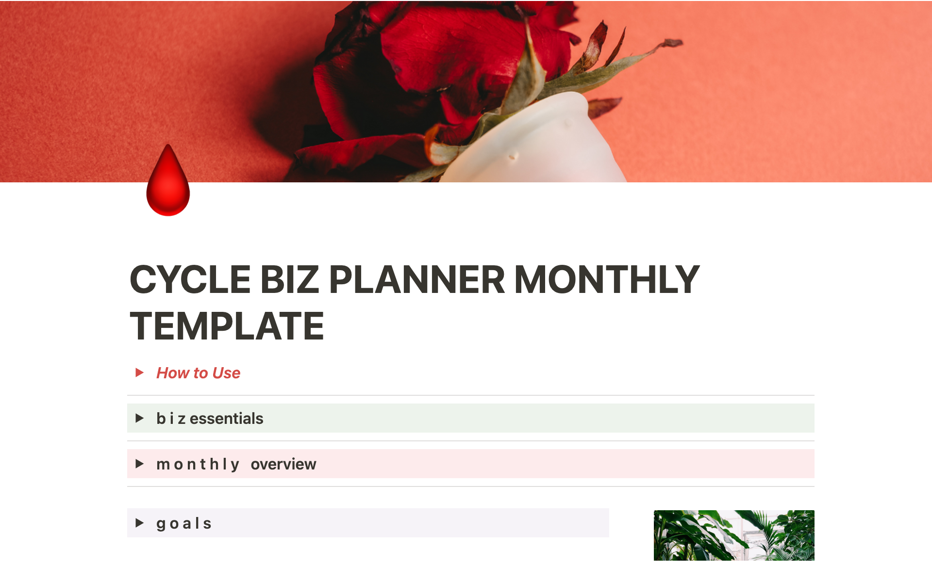 A monthly planner template to plan your business with your menstrual or moon cycle.